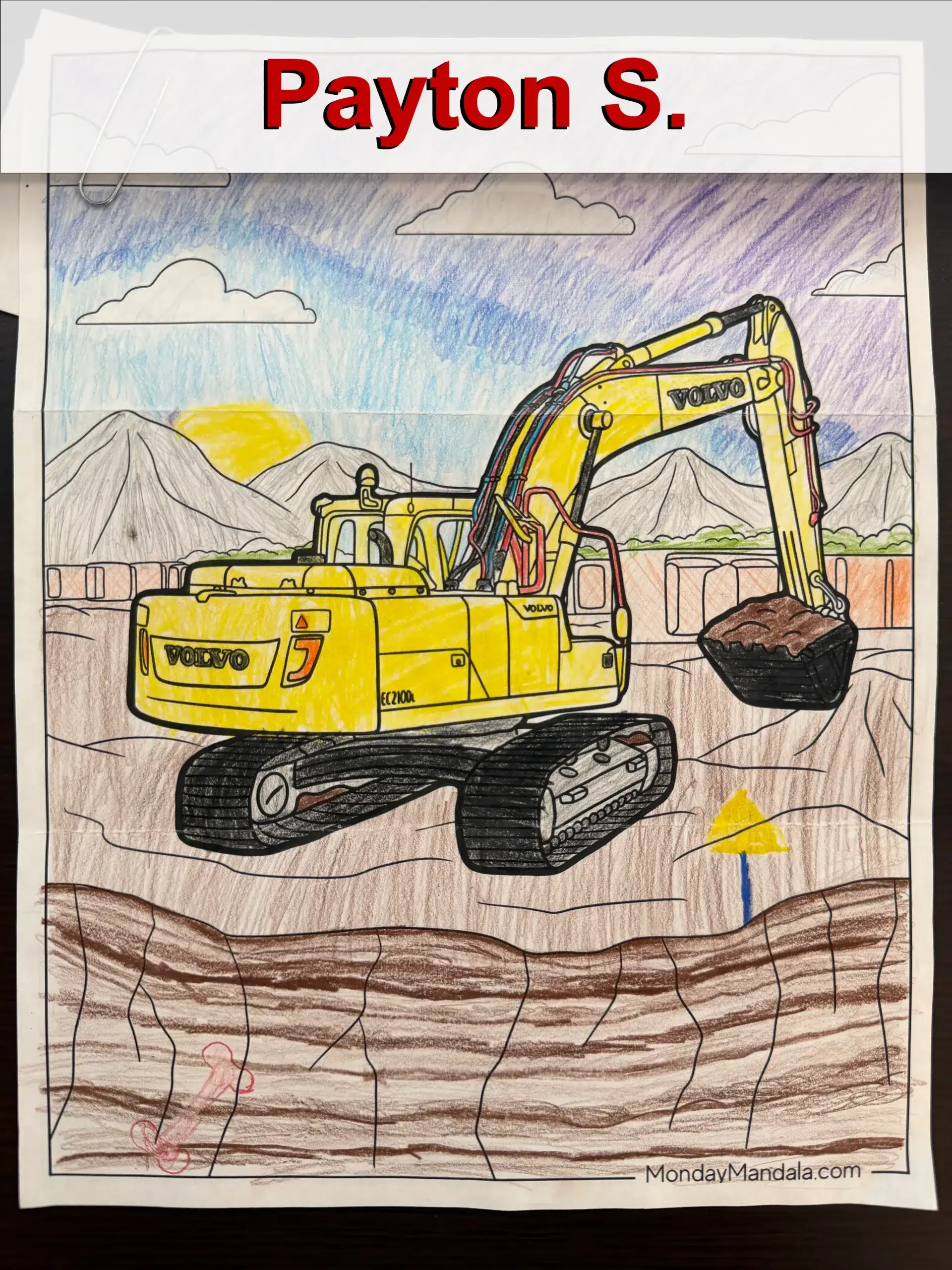 childs drawing of embrich truck