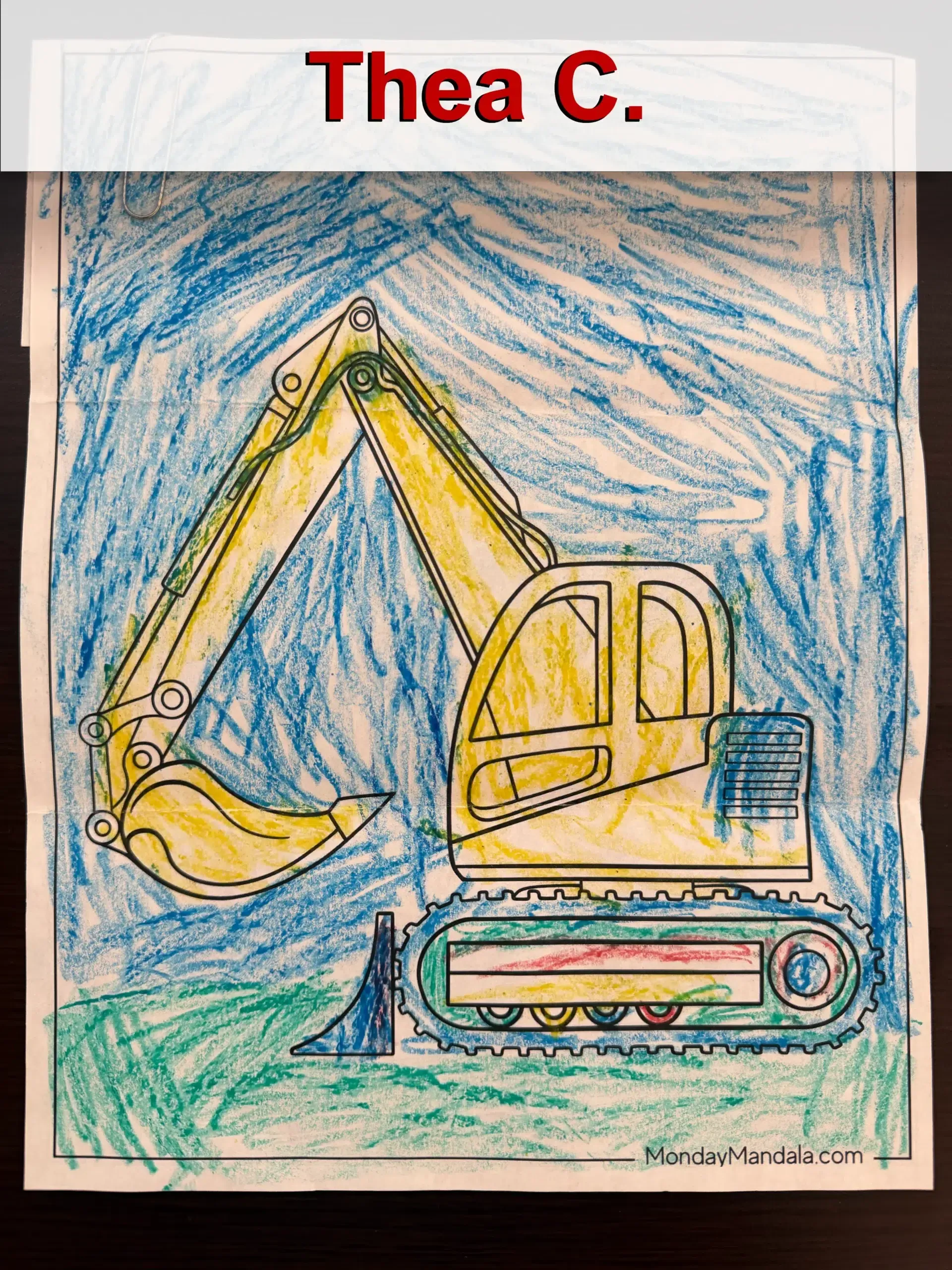 childs drawing of embrich truck