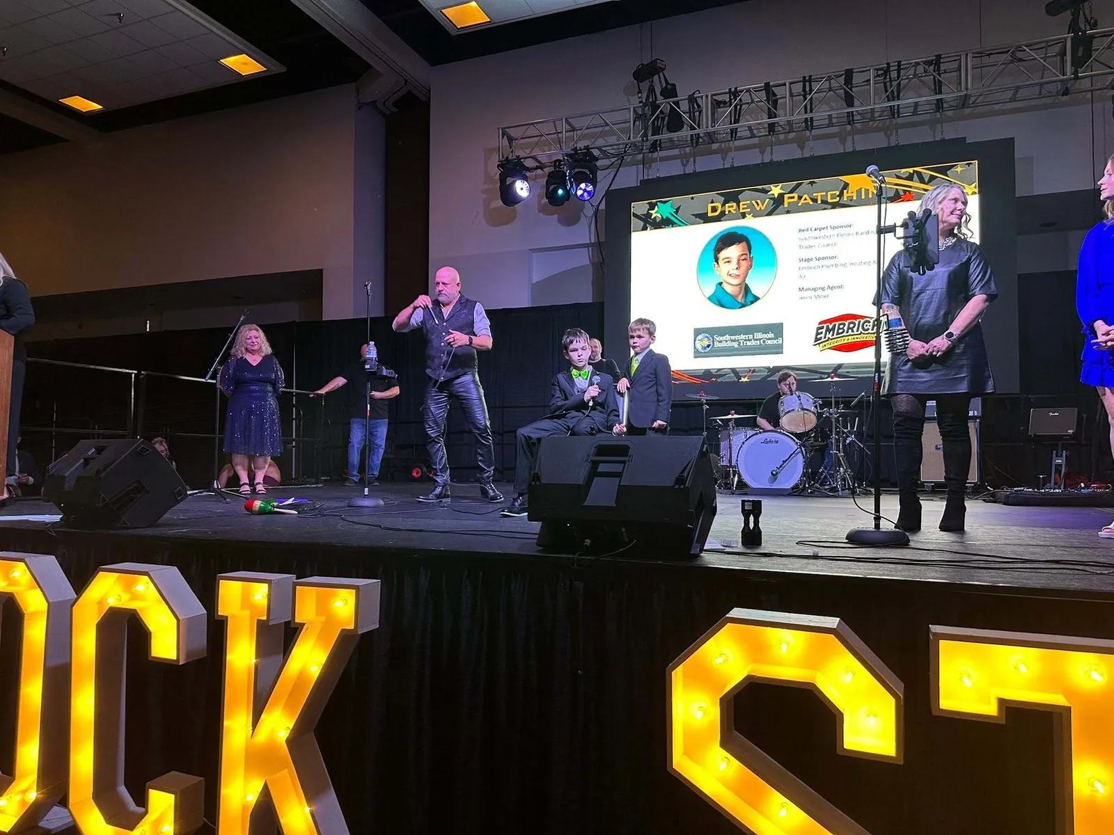 Performers on stage at the Night of Rockstars event