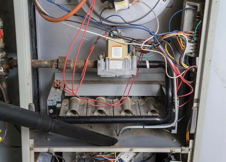 Embrich HVAC Heating Services, Furnace maintenance, cleaning out unit - Collinsville, IL